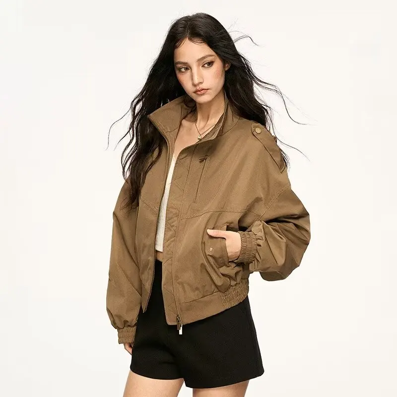 American retro jacket for women in spring and autumn, new oversized loose and fashionable jacket, trendy top